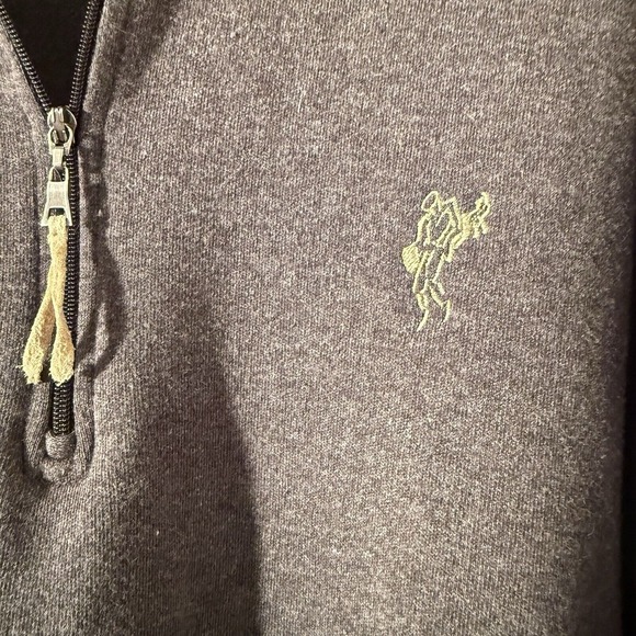 Ashworth Ez-Tech Mens Pullover Gray Black Quarter Zip-RARE Back & Front Logo-XL - Picture 6 of 14